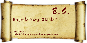 Bajnóczy Ottó névjegykártya